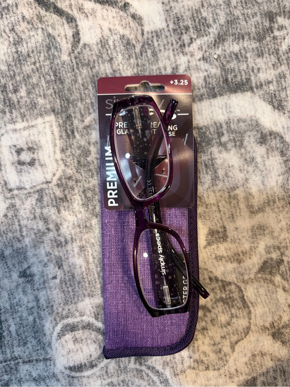 Purple Women’s Reading Glasses +3.25